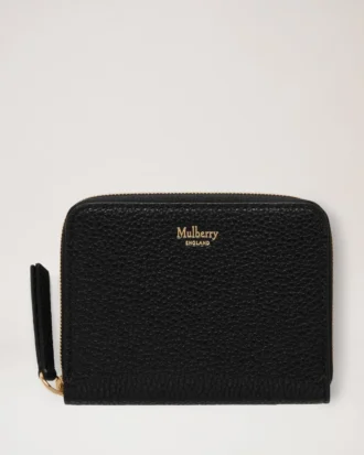 Small Zip Around Purse Black Small Classic Grain