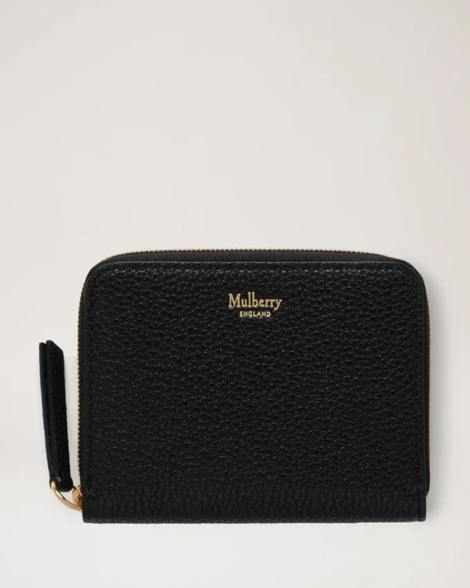 Small Zip Around Purse Black Small Classic Grain Small Zip Around Purse Black Small Classic Grain