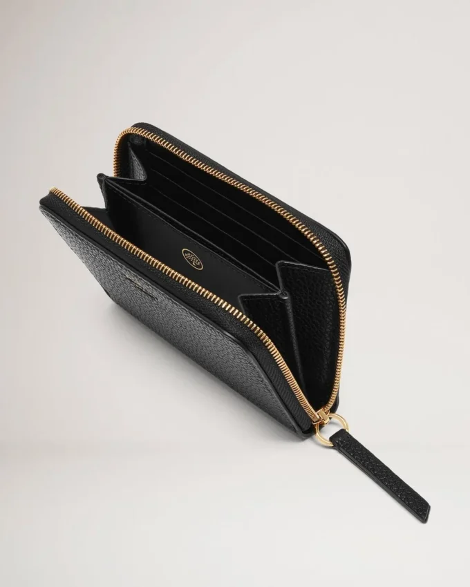 Small Zip Around Purse Black Small Classic Grain Small Zip Around Purse Black Small Classic Grain