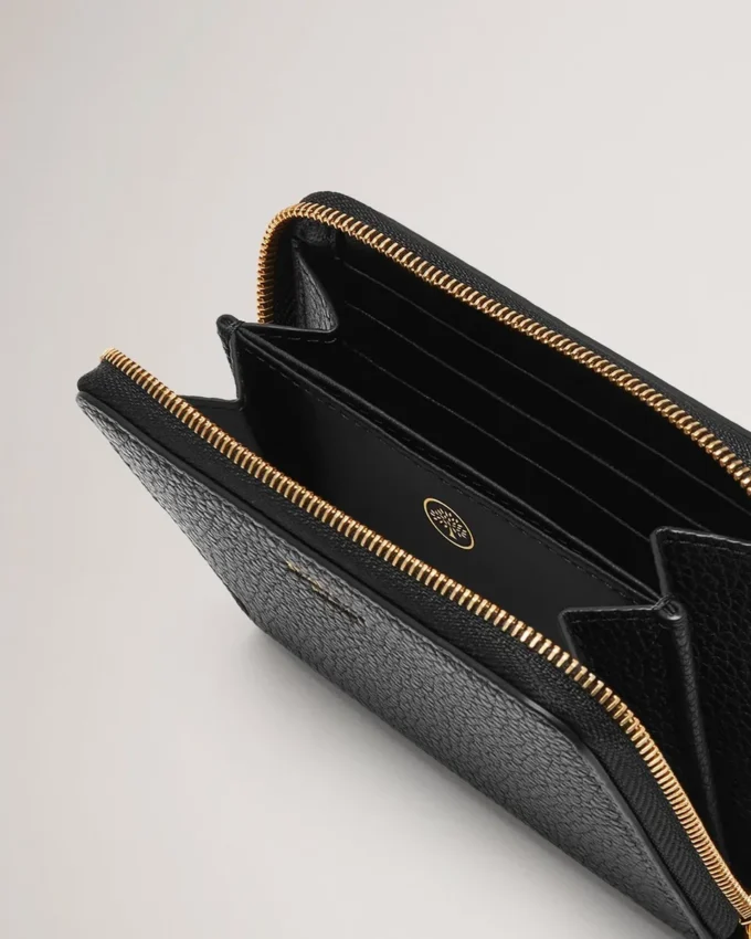Small Zip Around Purse Black Small Classic Grain Small Zip Around Purse Black Small Classic Grain