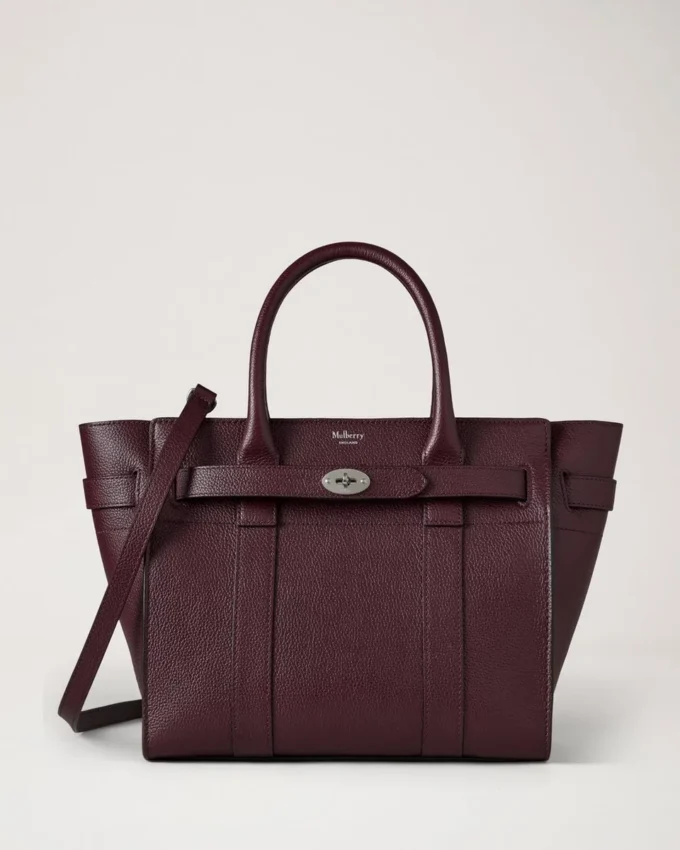 Small Zipped Bayswater Black Cherry Small Classic Grain Small Zipped Bayswater Black Cherry Small Classic Grain