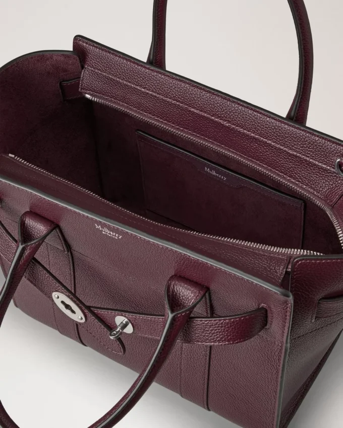 Small Zipped Bayswater Black Cherry Small Classic Grain Small Zipped Bayswater Black Cherry Small Classic Grain