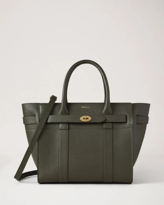 Small Zipped Bayswater Juniper Green Small Classic Grain Small Zipped Bayswater Juniper Green Small Classic Grain