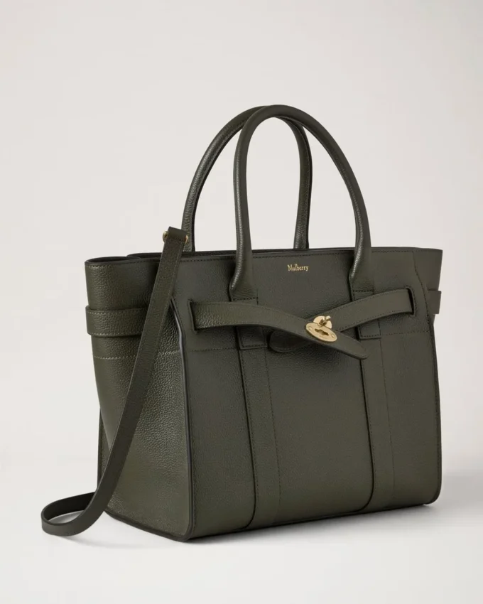 Small Zipped Bayswater Juniper Green Small Classic Grain Small Zipped Bayswater Juniper Green Small Classic Grain