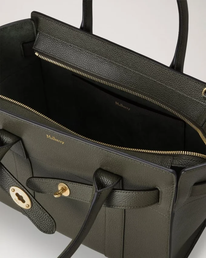Small Zipped Bayswater Juniper Green Small Classic Grain Small Zipped Bayswater Juniper Green Small Classic Grain