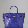 Small Zipped Bayswater Pre-Loved Cobalt Blue Shiny Croc Small Zipped Bayswater Pre-Loved Cobalt Blue Shiny Croc