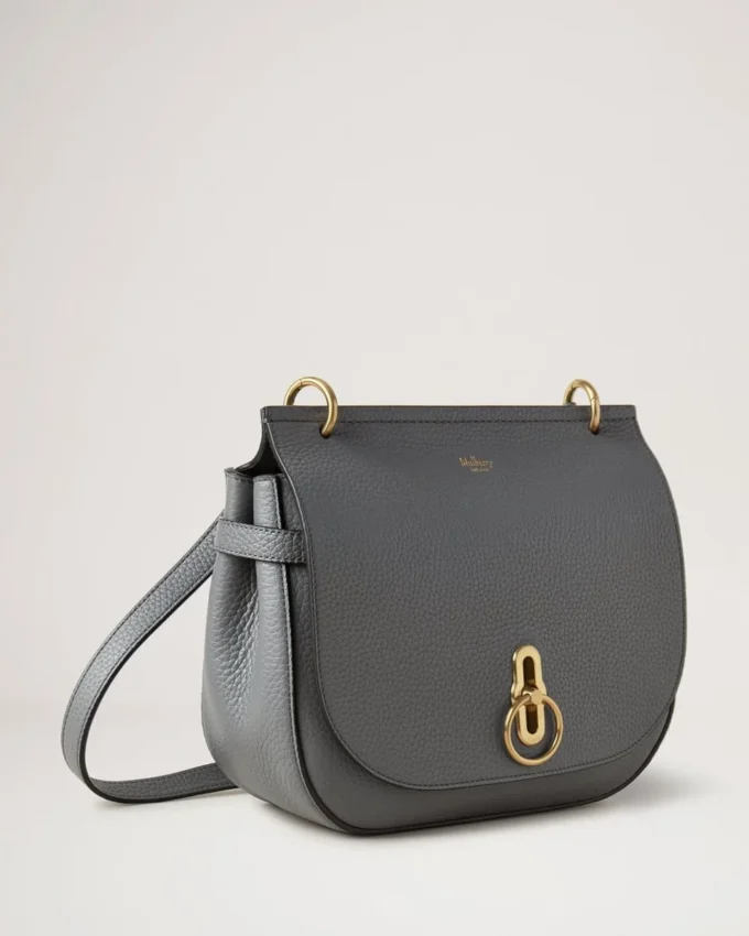 Soft Amberley Satchel Charcoal Heavy Grain Sustainable Icons