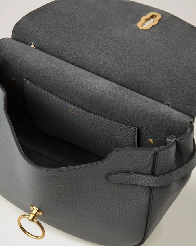 Soft Amberley Satchel Charcoal Heavy Grain Sustainable Icons