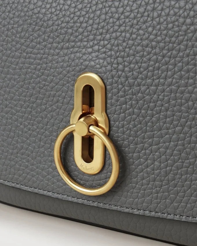 Soft Amberley Satchel Charcoal Heavy Grain Sustainable Icons