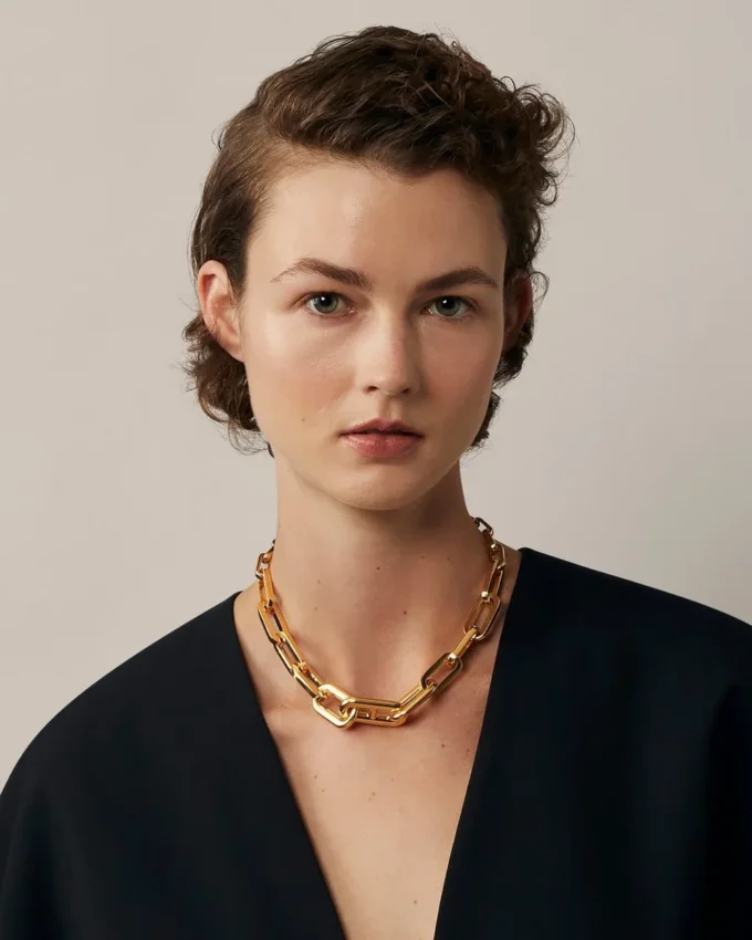 Softie Chunky Necklace Gold Plated Brass Women Softie Chunky Necklace Gold Plated Brass Women