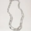 Softie Chunky Necklace Silver Plated Brass Women Softie Chunky Necklace Silver Plated Brass Women