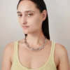 Softie Chunky Necklace Silver Plated Brass Women Softie Chunky Necklace Silver Plated Brass Women