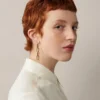 Softie Dropped Earrings Gold Plated Brass Women Softie Dropped Earrings Gold Plated Brass Women