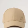 Solid Baseball Cap Cashmere Taupe Cotton Men Solid Baseball Cap Cashmere Taupe Cotton Men