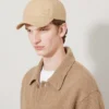 Solid Baseball Cap Cashmere Taupe Cotton Men Solid Baseball Cap Cashmere Taupe Cotton Men