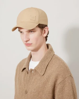 Solid Baseball Cap Cashmere Taupe Cotton Men Solid Baseball Cap Cashmere Taupe Cotton Men