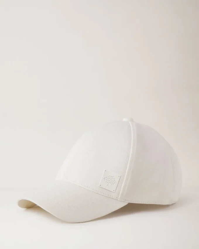Solid Baseball Cap Ecru Cotton Men Solid Baseball Cap Ecru Cotton Men