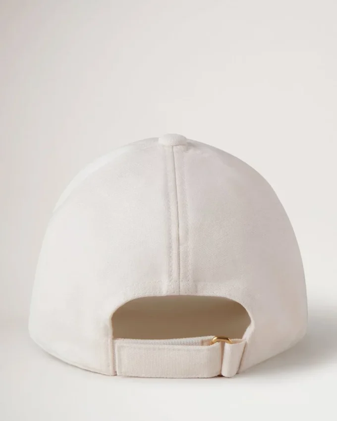 Solid Baseball Cap Ecru Cotton Men Solid Baseball Cap Ecru Cotton Men