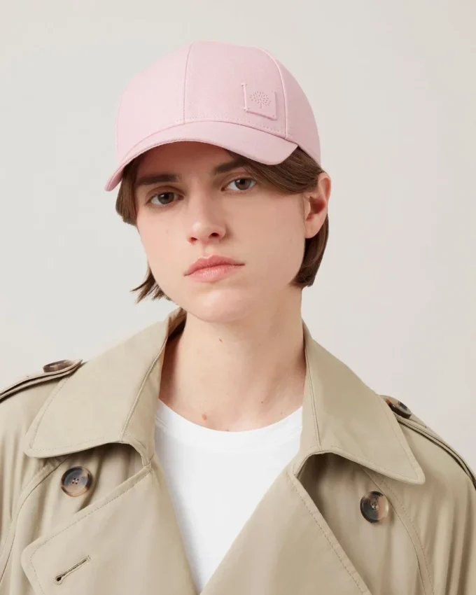 Solid Baseball Cap Powder Rose Organic Cotton Women Solid Baseball Cap Powder Rose Organic Cotton Women