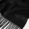 Solid Merino Wool Scarf Black Merino Wool Women Solid Merino Wool Scarf Black Merino Wool Women