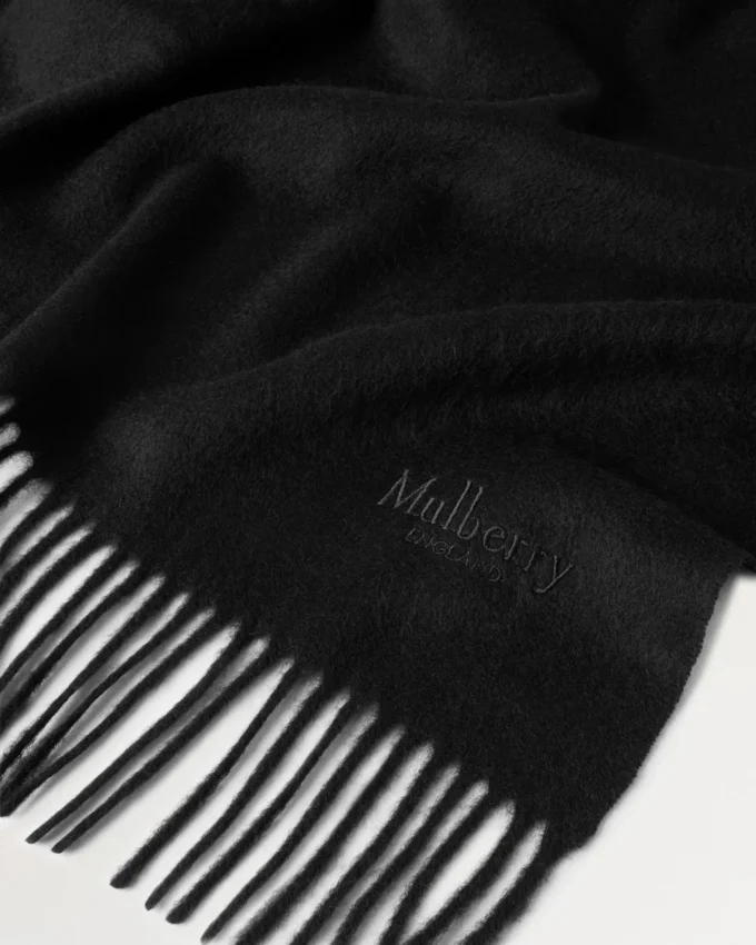 Solid Merino Wool Scarf Black Merino Wool Women Solid Merino Wool Scarf Black Merino Wool Women