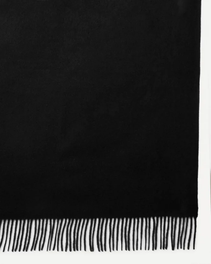 Solid Merino Wool Scarf Black Merino Wool Women Solid Merino Wool Scarf Black Merino Wool Women