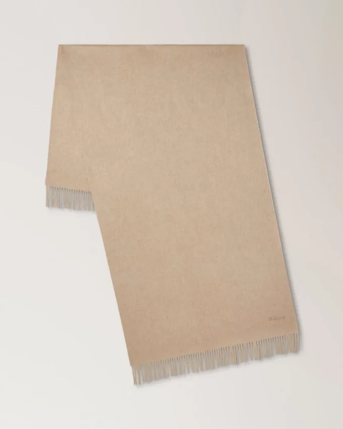 Solid Merino Wool Scarf Oat Merino Wool Women Solid Merino Wool Scarf Oat Merino Wool Women