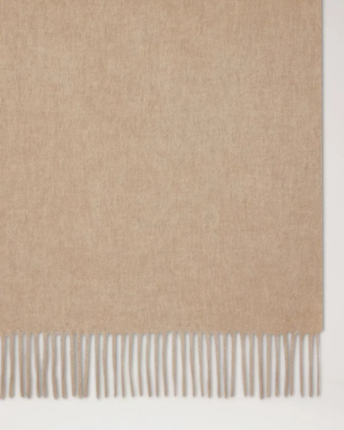 Solid Merino Wool Scarf Oat Merino Wool Women Solid Merino Wool Scarf Oat Merino Wool Women