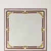 Square Scarf – Belted Border Cream Silk Twill Women Square Scarf – Belted Border Cream Silk Twill Women