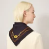Square Scarf – Belted Border Deep Aubergine Silk Twill Square Scarf – Belted Border Deep Aubergine Silk Twill
