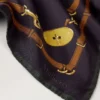Square Scarf – Belted Border Deep Aubergine Silk Twill Square Scarf – Belted Border Deep Aubergine Silk Twill