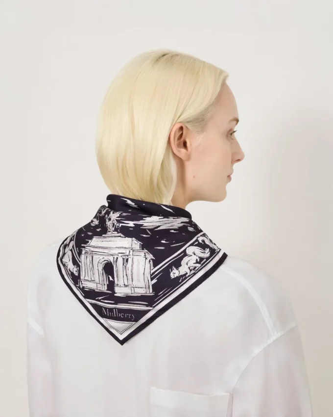 Square Scarf – British Park Deep Aubergine Silk Twill Square Scarf – British Park Deep Aubergine Silk Twill