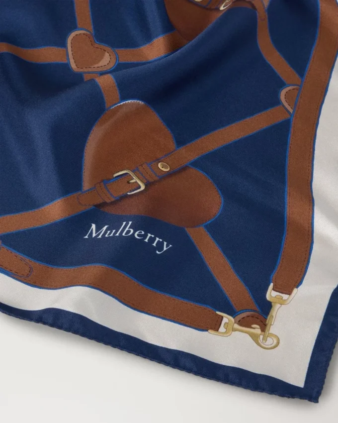 Square Scarf – Heart Pockets Pigment Blue Silk Twill Square Scarf – Heart Pockets Pigment Blue Silk Twill