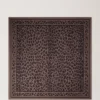 Square Scarf – Leopard Ebony Silk Twill Women Square Scarf – Leopard Ebony Silk Twill Women