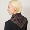Square Scarf – Leopard Ebony Silk Twill Women Square Scarf – Leopard Ebony Silk Twill Women