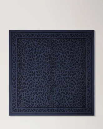 Square Scarf – Leopard Night Sky Silk Twill Women Square Scarf – Leopard Night Sky Silk Twill Women