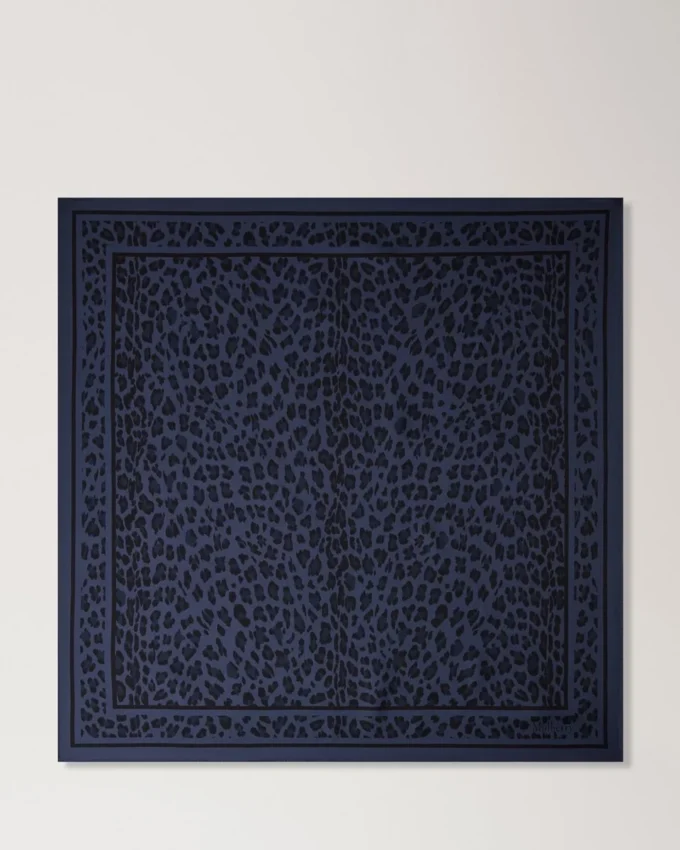 Square Scarf – Leopard Night Sky Silk Twill Women Square Scarf – Leopard Night Sky Silk Twill Women