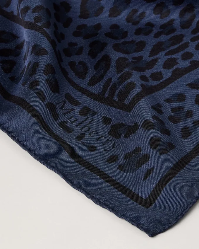Square Scarf – Leopard Night Sky Silk Twill Women Square Scarf – Leopard Night Sky Silk Twill Women