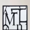 Square Scarf – Mulberry Lettering Eggshell & Black Silk Twill