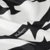 Square Scarf – Mulberry Lettering Eggshell & Black Silk Twill