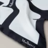 Square Scarf – Mulberry Lettering Eggshell & Black Silk Twill