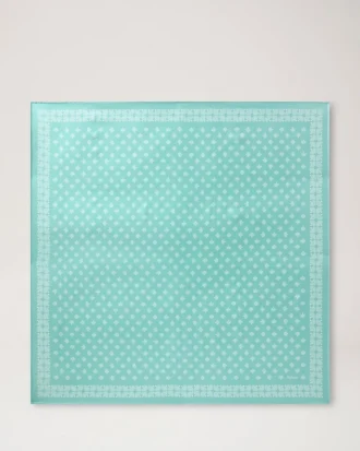 Square Scarf – Mulberry Tree Marina Blue Silk Twill