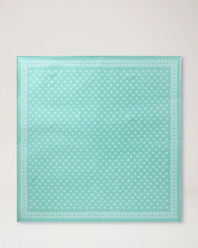 Square Scarf – Mulberry Tree Marina Blue Silk Twill