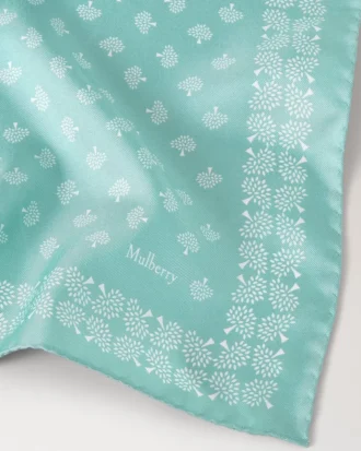 Square Scarf – Mulberry Tree Marina Blue Silk Twill