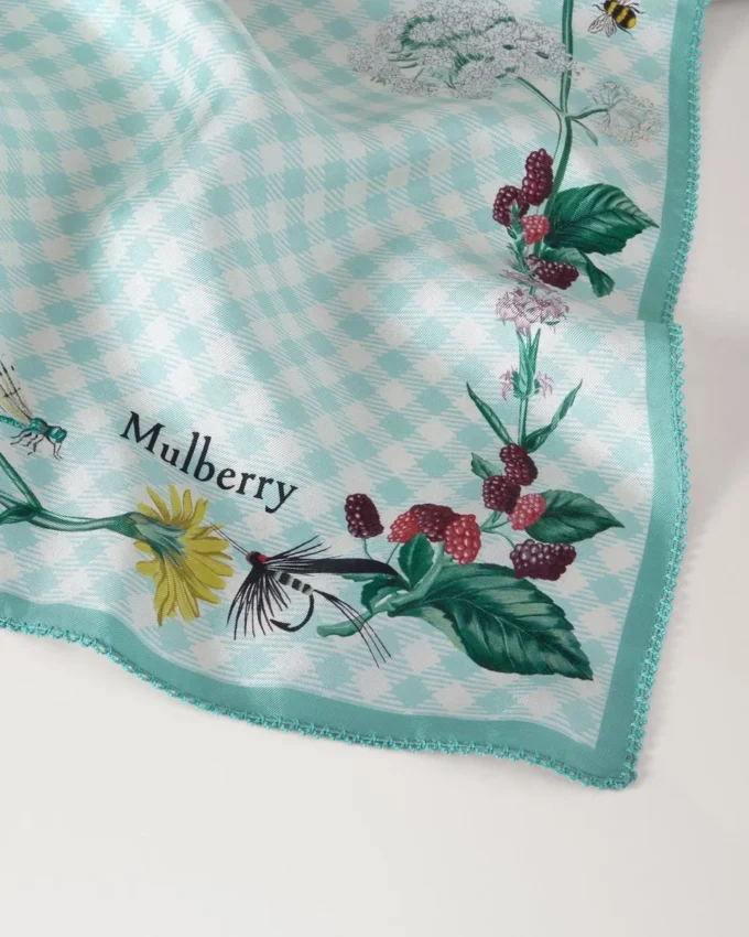 Square Scarf – Riverside Floral Marina Blue Silk Twill Square Scarf – Riverside Floral Marina Blue Silk Twill