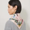 Square Scarf – Wild Floral Blossom Pink Silk Twill Square Scarf – Wild Floral Blossom Pink Silk Twill