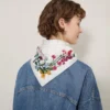 Square Scarf – Wild Floral Eggshell Silk Twill Women Square Scarf – Wild Floral Eggshell Silk Twill Women