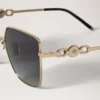 Tallulah Sunglasses Charcoal Metal & Bio Acetate Tallulah Sunglasses Charcoal Metal & Bio Acetate