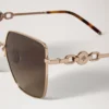 Tallulah Sunglasses Oak Metal & Bio Acetate Women Tallulah Sunglasses Oak Metal & Bio Acetate Women