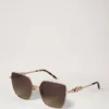 Tallulah Sunglasses Oak Metal & Bio Acetate Women Tallulah Sunglasses Oak Metal & Bio Acetate Women